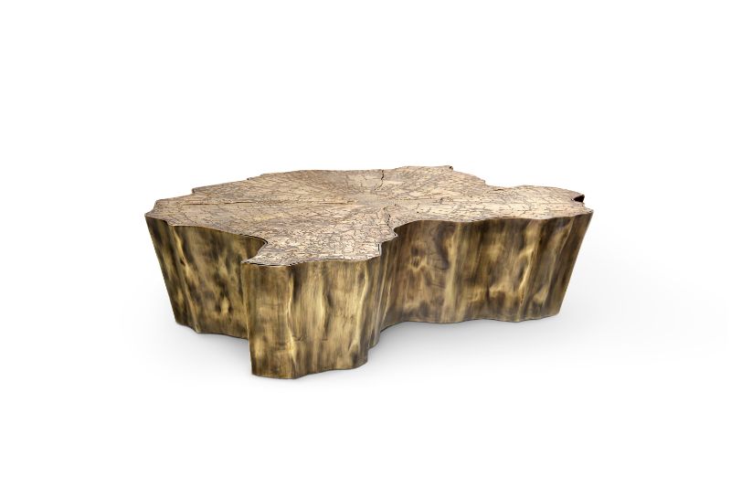 luxury living rooms - center table with a nature-inspired design and delicate lines and bold details
