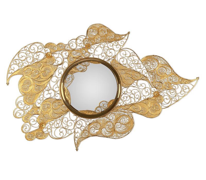 luxury houses -  handcrafted filigree mirror