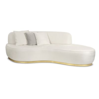 Avenue Interior Design - cream sofa with gold details
