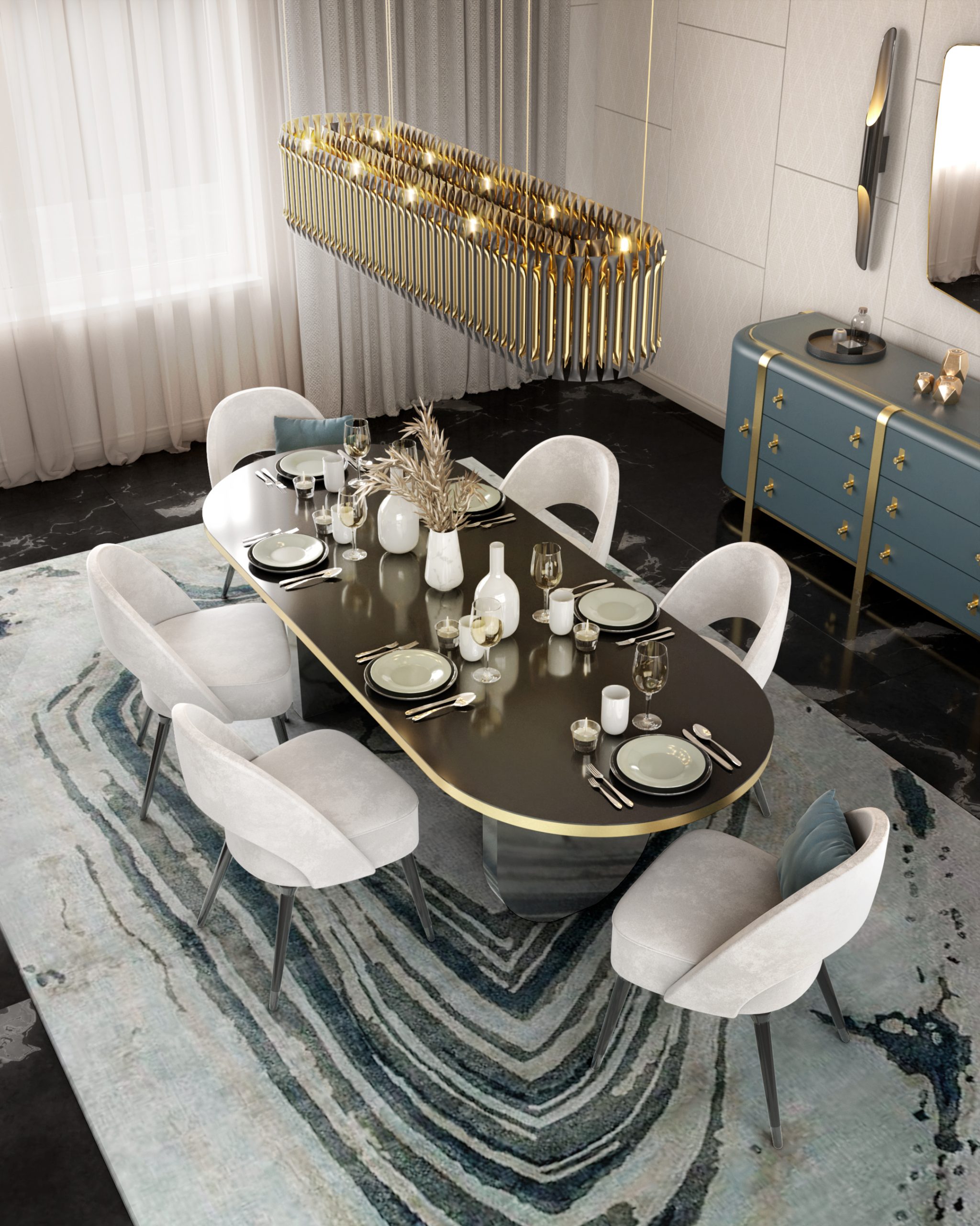 Trendy and Modern Ideas For Your Luxury Dining Room
