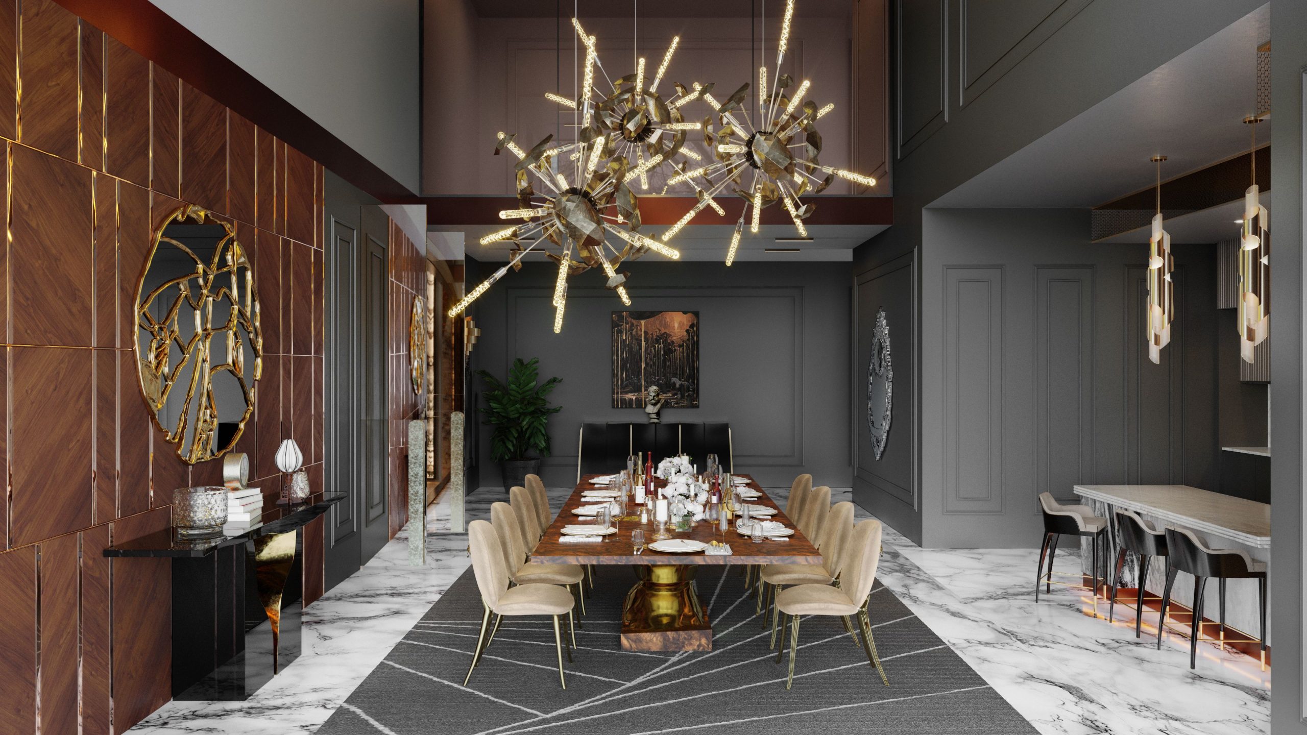 Trendy and Modern Ideas For Your Luxury Dining Room