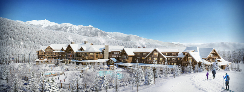 Snow, Mountains, mountain luxury hotel