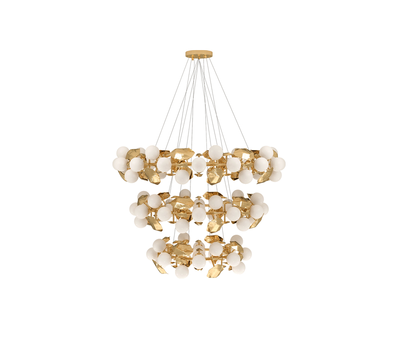gold suspension lamp