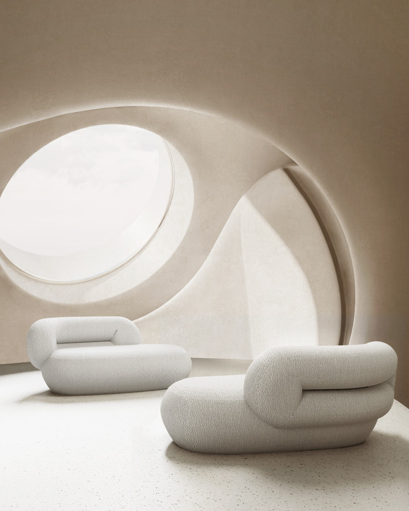 cozy furniture in a modern living room