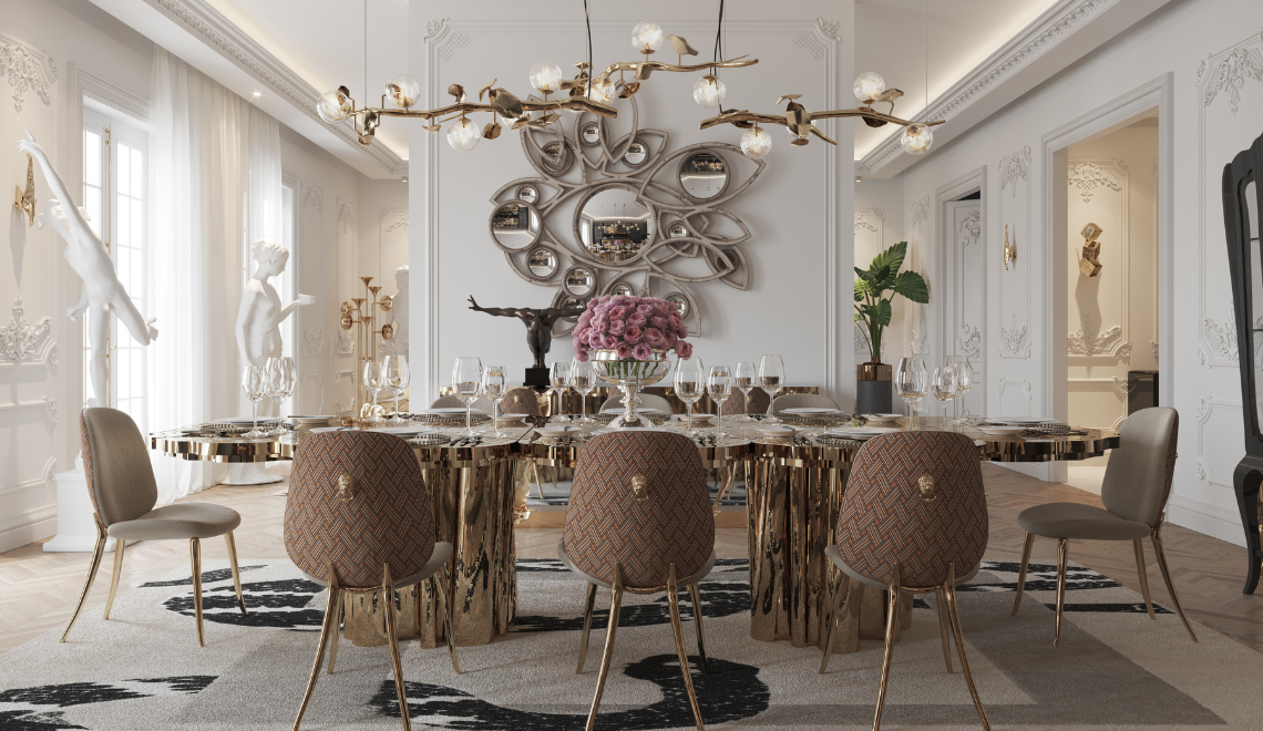 luxury lighting in a dining room