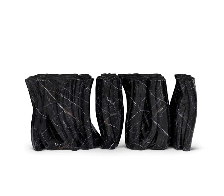 faux-marble monochrome console