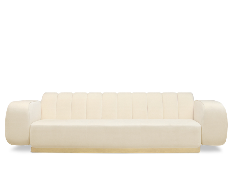 nude velvet novak sofa