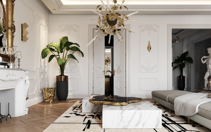 Modern living room with an modern coffe table by boca do lobo