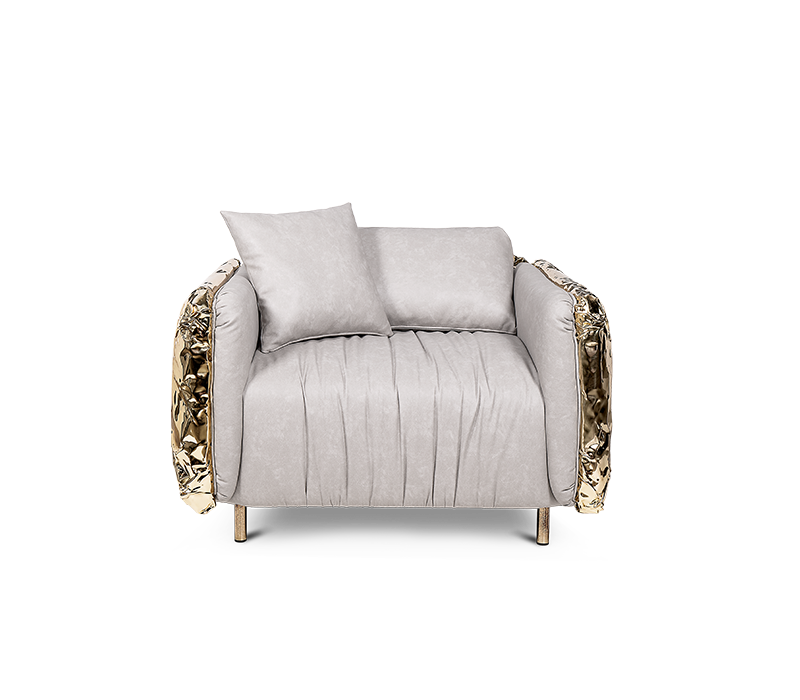 maximalism- cream and gold armchair