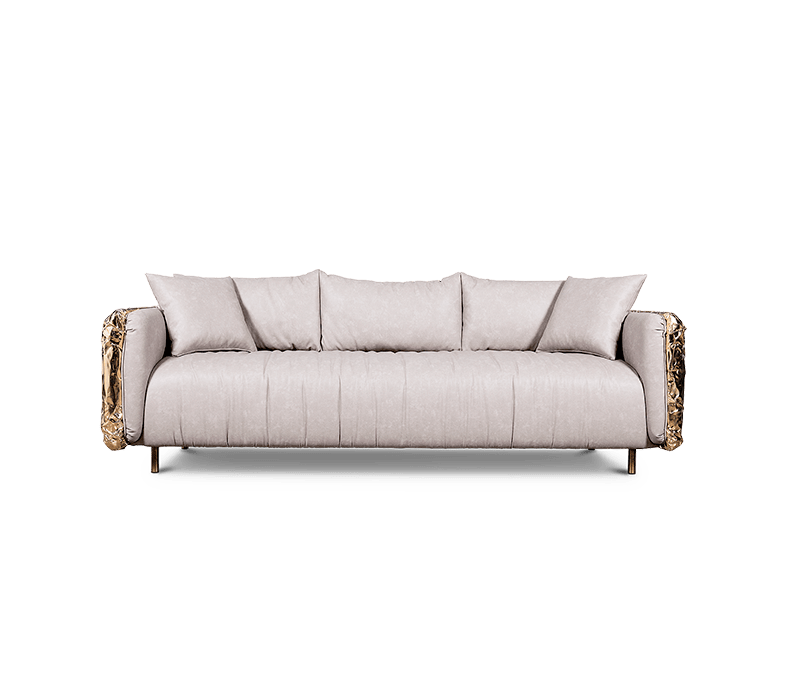 maximalism- cream and gold sofa