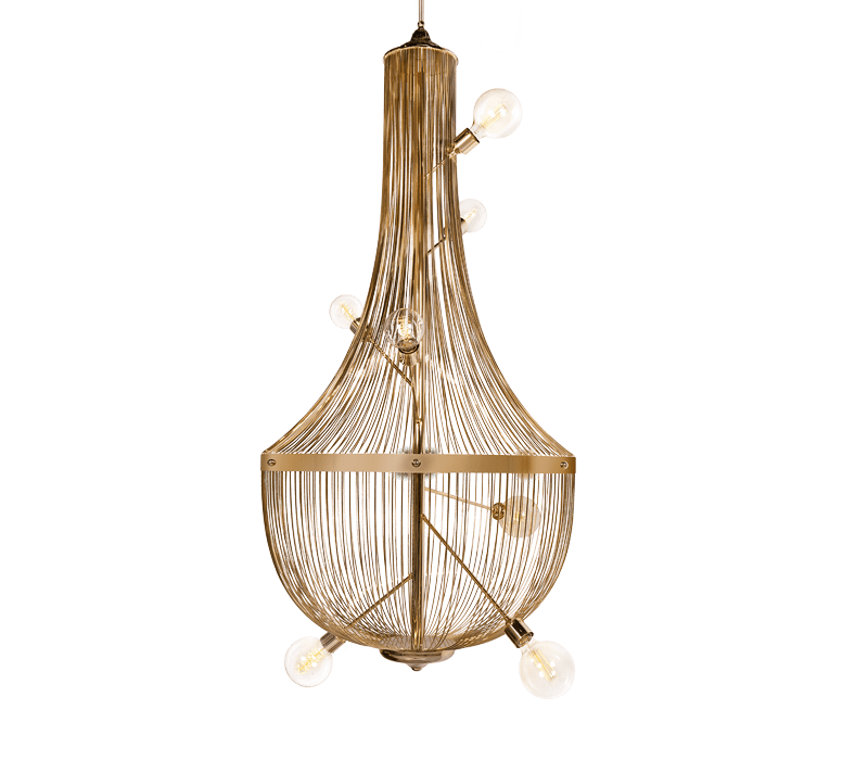 maximalism- gold hanging lamp