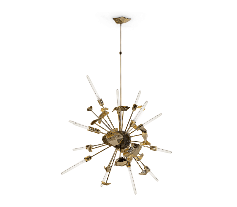 maximalism- golden suspension lamp