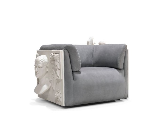this is an grey and white versailles exceptional armchairs